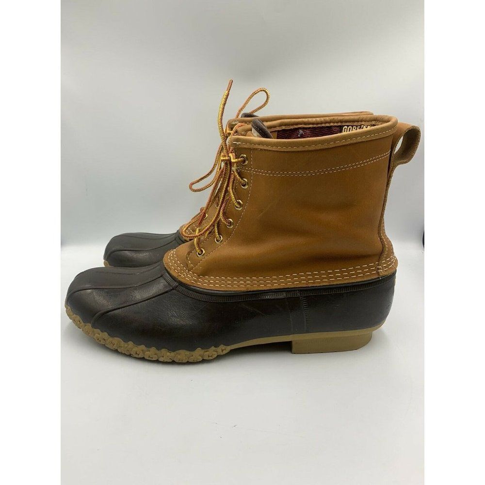Bean Boots By L.L.Bean Rubber Leather Lace Up Gore-tex 12M Made In USA